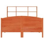 vidaXL Lit bibliothèque sans matelas cire marron 140x190 cm pin massif