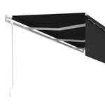 vidaXL Auvent automatique rétractable avec store 6x3 m Anthracite