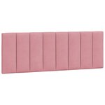 vidaXL Cadre de lit avec lumières LED rose 140x200 cm velours