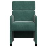 vidaXL Chaises de salle à manger 2 Pièces Vert foncé 58 x 65 x 98 cm