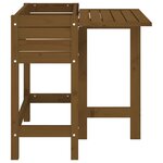vidaXL Jardinière de jardin avec dessus pliable brun miel pin massif