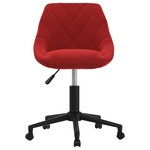 vidaXL Chaise pivotante de salle à manger Rouge bordeaux Velours