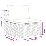 vidaXL Salon de jardin avec coussins 7 Pièces marron résine tressée