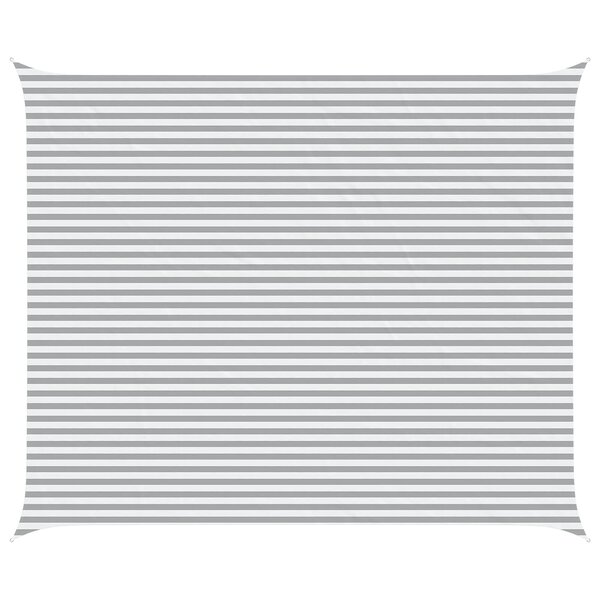 vidaXL Voile d'ombre Gris clair et blanc 5 x 6 m