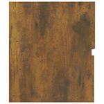 vidaXL Armoire de lavabo Chêne fumé 90x38 5x45 cm Bois d'ingénierie