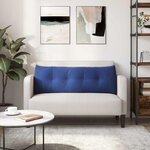 vidaXL Coussin de Dos Bleu police 140 x 24 x 50 cm Velours