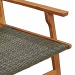 vidaXL Chaises de jardin avec table 3 Pièces Gris 90 x 45 x 40 cm