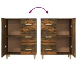 vidaXL Buffet chêne fumé 69 5x34x90 cm bois d'ingénierie