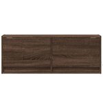 vidaXL Meuble TV mural avec lumières LED chêne marron 100x31x35 cm