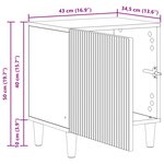 vidaXL Cabinet de chevet 2 Pièces Sonoma gris 43 x 34 5 x 50 cm