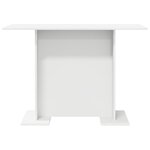 Table à manger vidaXL Blanche 110x60x75 cm en bois d'ingénierie