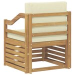 vidaXL Canapé d’extérieur Polyester Blanc et crème