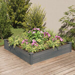 vidaXL Lit surélevé de jardin doublure 120x120x25 cm bois massif sapin