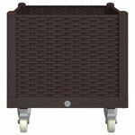vidaXL Jardinière à roulettes marron 80x50x54 cm PP