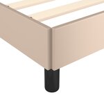 vidaXL Cadre de lit sans matelas cappuccino 200x200 cm similicuir