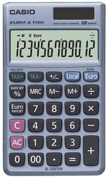 calculatrice SL-320 TER Plus  alimentation solaire/pile CASIO