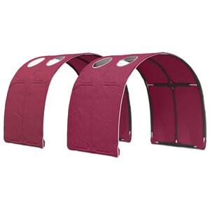 vidaXL Tunnel de lit 2 pc Rouge Polyester