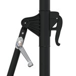vidaXL Parasol mural de jardin avec LED 300 cm noir