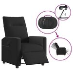 vidaXL Fauteuil inclinable électrique Noir Tissu