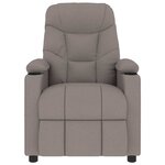 vidaXL Fauteuil de massage Taupe Tissu