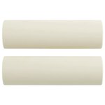 vidaXL Canapé 2 places avec oreillers décoratifs crème 120 cm velours