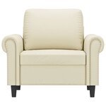 vidaXL Fauteuil Crème 60 cm Similicuir