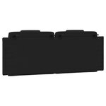 vidaXL Coussin de tête de lit noir 140 cm similicuir