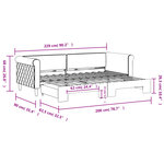 vidaXL Lit de jour avec lit gigogne rose 80x200 cm velours