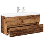 vidaXL Armoire lavabo avec bassin intégré vieux bois