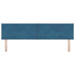 vidaXL Tête de lit avec tête de lit Bleu foncé 180 cm Velours