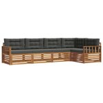 vidaXL Ensemble de canapés d'extérieur 5 pc Naturel et Anthracite