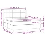 vidaXL Sommier à lattes de lit et matelas Gris foncé 180x200cm Velours