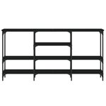 vidaXL Table console noir 160x29x80 cm bois d'ingénierie