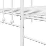 vidaXL Cadre de lit de jour avec tête de lit Blanc 80 x 200 cm Acier