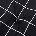 vidaXL Coussin de banc de jardin carreaux noir 120x50x4cm tissu oxford