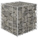 vidaXL Lit surélevé cube à gabion Fil d'acier 40x40x40 cm