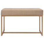 vidaXL Banc d'entrée beige 80 cm velours
