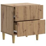 vidaXL Cabinet de chevet 2 pc Chêne artisanal 43 x 34 5 x 48 cm
