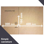 Lot de 25 cartons emballage à simple cannelure standard 400 x 300 x 160 mm