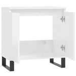vidaXL Armoire de bain blanc brillant 58x33x60 cm bois d'ingénierie
