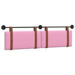 vidaXL Tête de lit suspendue Rose PU antique