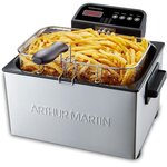 ARTHUR MARTIN AMP824 - Friteuse - 5L - 3 paniers - 3000W - Ecran digital