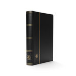 Classeur à bandes pour timbres 64 pages blanches. Couleur - Noir