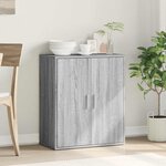 vidaXL Buffet sonoma gris 79x38x80 cm bois d'ingénierie