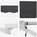 vidaXL Auvent rétractable électrique Anthracite 3 5 x 2 5 m