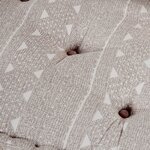 Canapé pouf modulable 2 places convertible en tissu beige clair