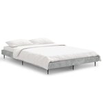 vidaXL Cadre de lit sans matelas gris béton 120x190 cm