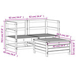 vidaXL Salon de jardin 3 Pièces bois de pin massif