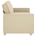vidaXL Canapé 2 places Crème 180x78x84 cm Tissu
