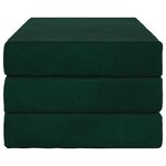 vidaXL Canapé-lit pliable 100 x 67 x 45 cm Vert foncé